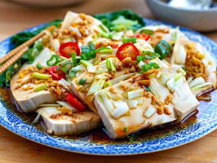 instant pot tofu steamed bok choy s