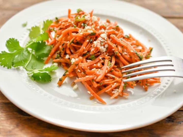 keto Moroccan carrot salad plated