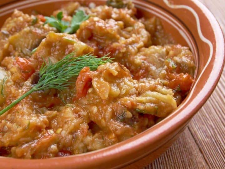 Moroccan Cooking Zaalook Eggplant Salad Recipe COVER