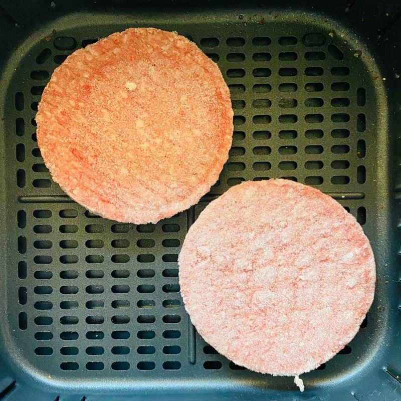 frozen burgers in the air fryer