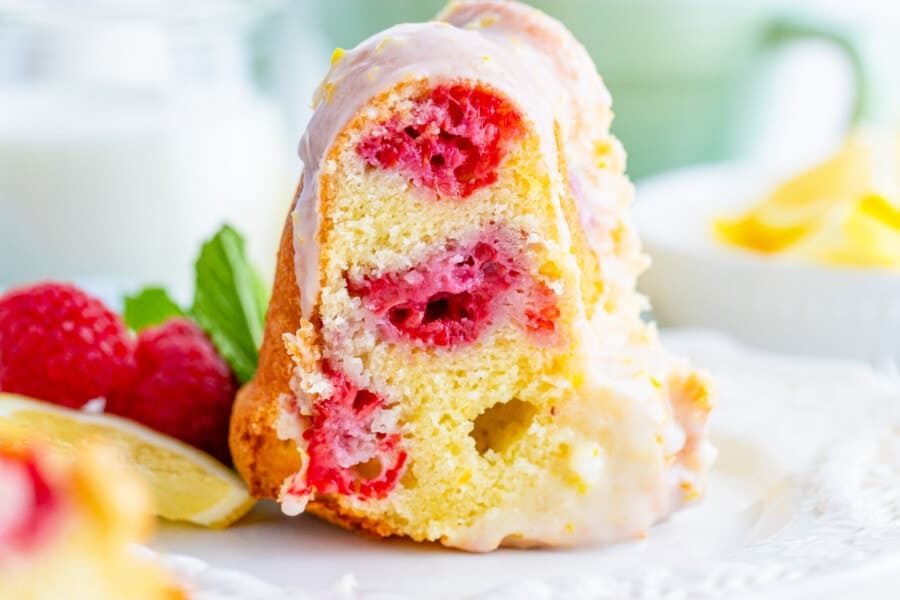 Air Fried Lemon Raspberry Cake