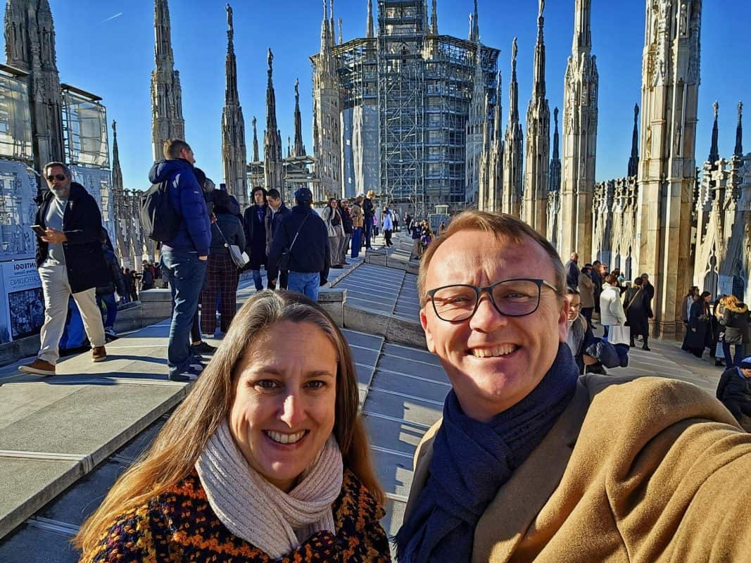 visiting the cathedral in Milan