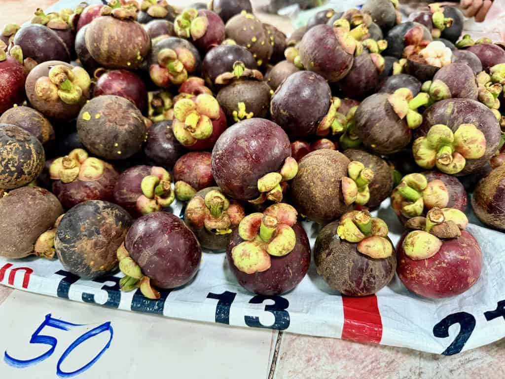 mangosteen at a local market