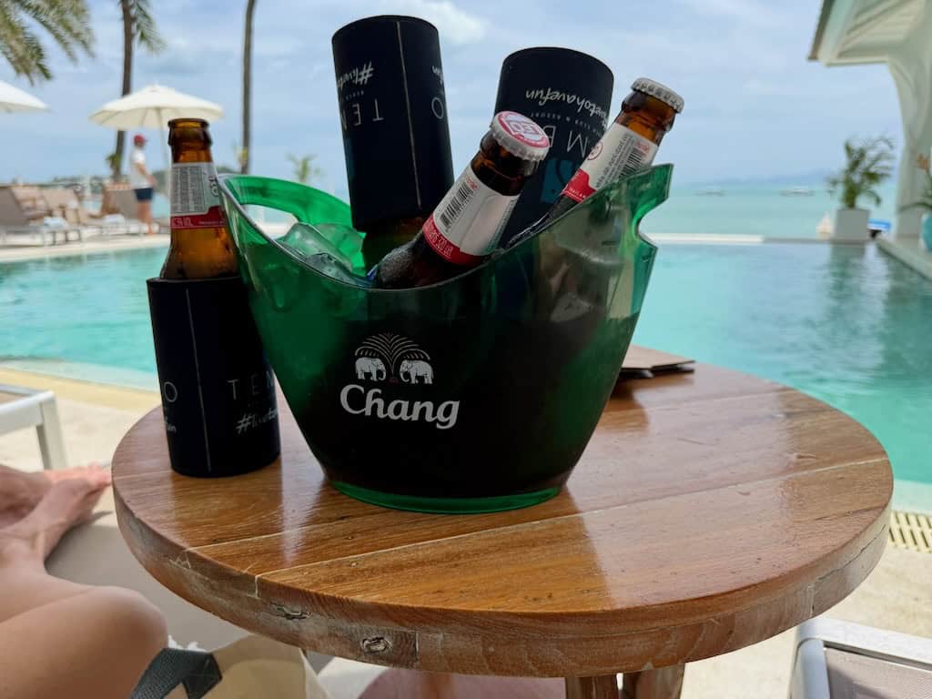 local beer prices at Tembo Beach Club Koh Samui