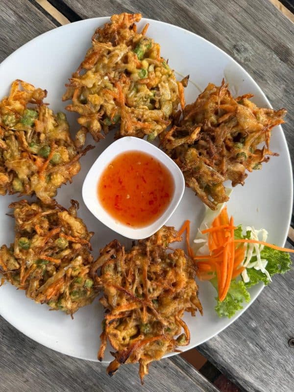 No name vegetable fritters at Cafe Talay