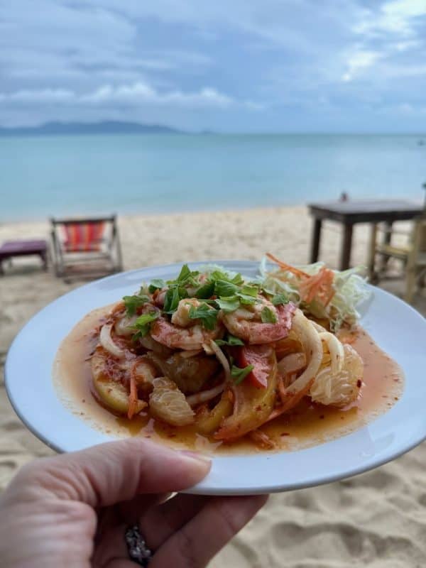 pomelo salad with prawns