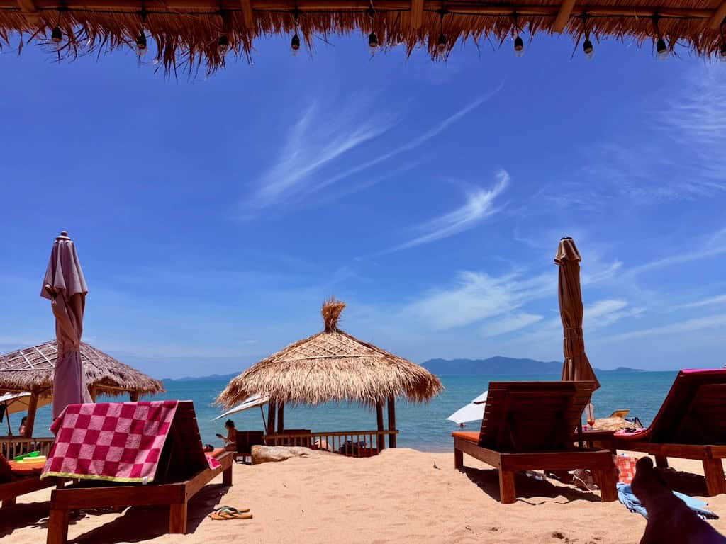 view from the sunbeds at Nana Beach