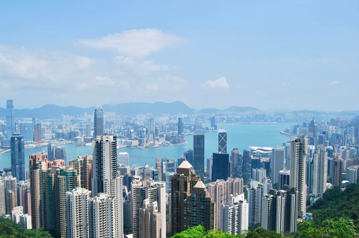 View from the Peak in Hong Kong