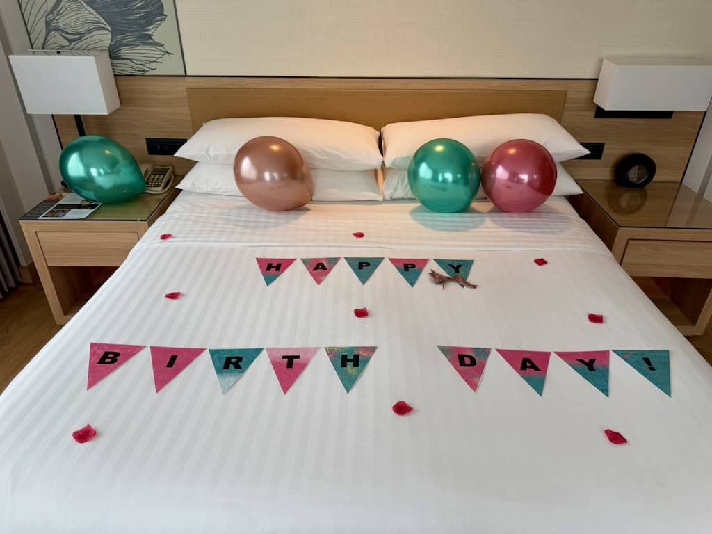 Birthday surprise from Guest Services at the Courtyard by Marriott Bangkok
